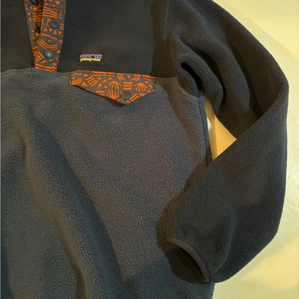 PATAGONIA Fleece Quarter Snap Girls SYNCHILLA JACKET M 10
